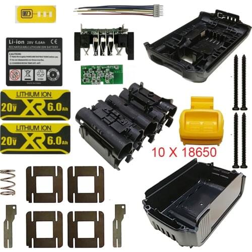 Dawupine DCB200 Battery Plastic Case (no battery cell ) PCB Circuit Board For Dewalt 18V 20V 3.0Ah 4.0Ah DCB200 Li-ion Battery