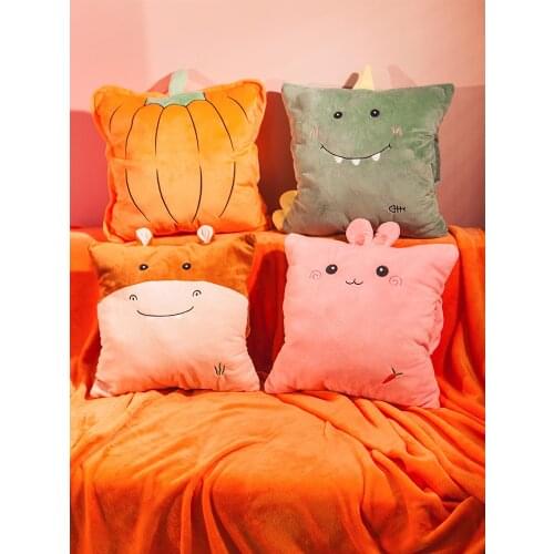 Pillow Quilt Dual-Purpose Office Multi-Function Car Cushion Three-in-One Folding Lunch Break Artifact Nap Blanket