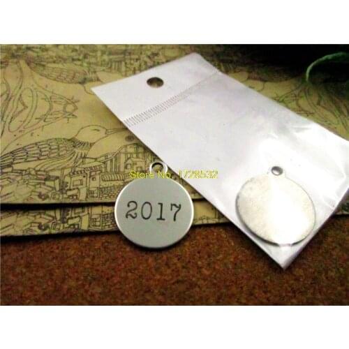 20pcs--stainless steel charms Years 2017,2018,2019,2020 , charms for necklace/bracelet/keychain DIY jewelry