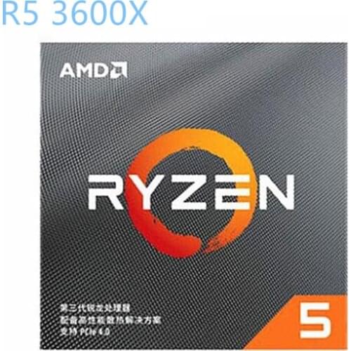 AMD Ryzen 5 3600X R5 3600X 3,8 GHz seis núcleos 12 hilos 7NM 95W L3 = 32M CPU procesador Socket AM4 con ventilador