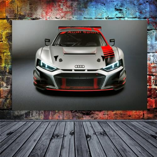 Supercar R8 LMS GT3 Racing Cars Sport Car Wall Art Picture Silk Posters and prints Canvas Paintings Modern Home decoration