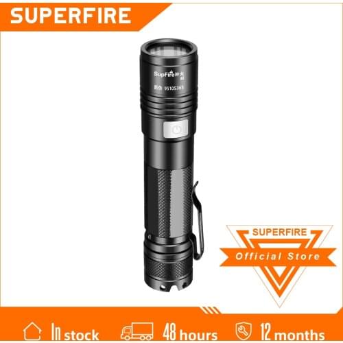SupFire A5 Cree Mini flashlight 18650 USB Rechargeable 5 Modes Light Camping Fishing Lamp Aluminum Alloy LED Torch