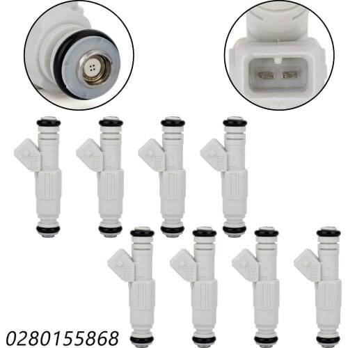 Topteng Set (8) 36lb Fuel Injectors For Ford Mustang For Pontiac For Camaro GM V8 LS1 LT1 5.0L 5.7L 380cc 0280155737 0280155811