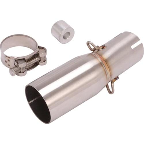 For KYMCO AK550 Exhaust Pipe Motorcycle 39mm Inner Mid Link Tube Slip On 51mm Muffler Escape Stainless Steel Reserve Catalyst