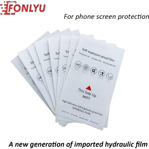 Fonlyu 50pc Imported TPU Flexible Hydrogel Film Screen Protector For SS-890C Mobile Phone Front Glass Membrane Cutting Machine