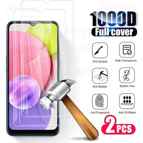 2pcs protective glass for samsung galaxy a03s explosion-proof screen protector on sumsung a03 s a 03s 03 s 2021 phone film cover