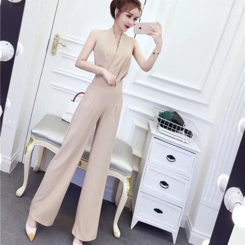 Women 2021 Summer Fashion Elegant Sleeveless Jumpsuits Female Solid Ruffle Patchwork Rompers New High Waist Slim Bodysuit U191