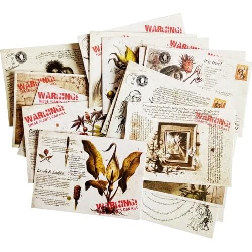 16 Pcs/lot Vintage Human&Plant business cards Postcard Retro Style Birthday Greeting Card Fashion Gift Postcards For Friend