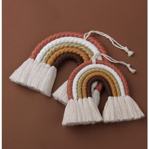 5 Layers Rainbow Wall Decor Baby Kids Room Decor Colorful Tapestry Wall Hanging H58C