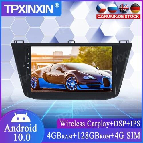4+128G Android 10.0 For VW Tiguan 2016 Car Multimedia Player GPS Navigation Head Unit Auto Radio Audio Stereo Tape Recorder DVD