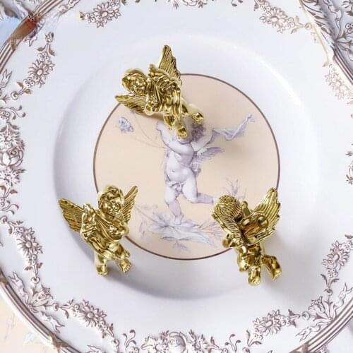 Bagley Brass Handle French Angel Door Handle Modern Wardrobe Cabinet Pure Copper Cabinet Angel Handle Handles for Furniture