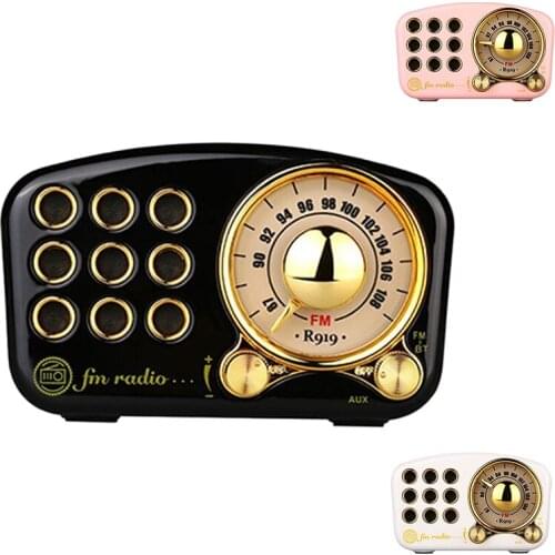 Bluetooth Speaker,Classical Retro Vintage Radio Strong Bass Enhancement Loud Volume MP3 Player for Home