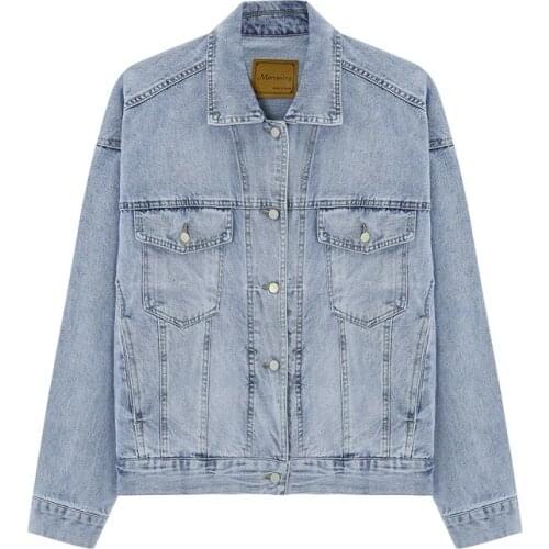 Jeans Jacket Women 2021 Spring Coat Oversize Vintage Boyfriend Loose Denim Jacket Outerwear Fashion Autumn Chic Ladies Jackets