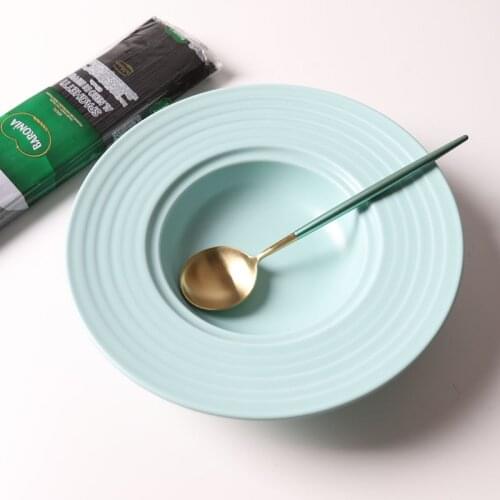 Ins Nordic Creative Pasta Western Food Straw Hat Bowl Deep Plate Household Dinner Plate Tableware Straw Hat Plate Soup Plate Ric