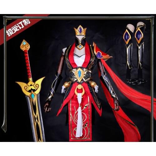 Irelia H Store Game Riven LOL Cosplay Valiant Sword Riven Cosplay Costume dress female full set sword can custom made