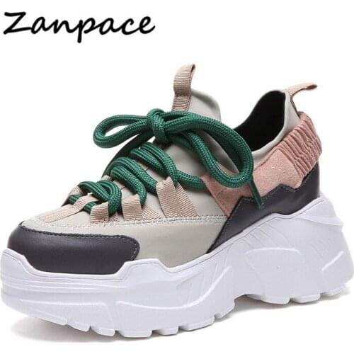 Summer Womens Sneakers Shoes 2010 Fashion Lace-Up Thick High Platform Vulcanized Shoes Mesh Chunky Flats Sneakers Walking Shoes