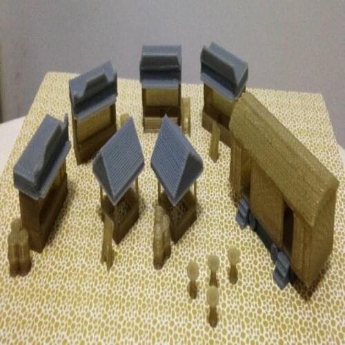 Train Railway Model Scene N Ratio 1:160 Christmas Market Set Applicable 1:144