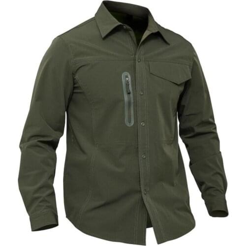 Outdoor Hiking Shirts Men Quick-Drying Breathable Fishing Shirts Military Tactical Clothing Long Sleeve Sports Tee Shirt Tops