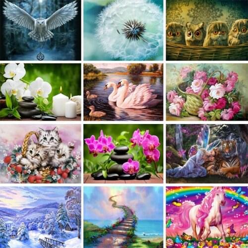 CraftArtGo 5D DIY Diamond Embroidery Kit Full Square Round Rhinestone Mosaic Painting Cross Stitch Flowers Diamond Kit