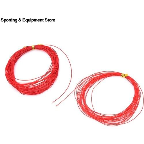 One Piece Red Fishing Line For Explosion Hook Tied Hook Diy Hardness Braided Fishing Line Anti Winding 2 Sizes
