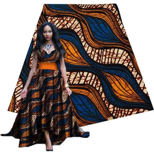 Polyester African Wax Printed Fabric Patchwork For Dress Sewing Crafts DIY Material Breathable Tissu High Quality Africa Pagne