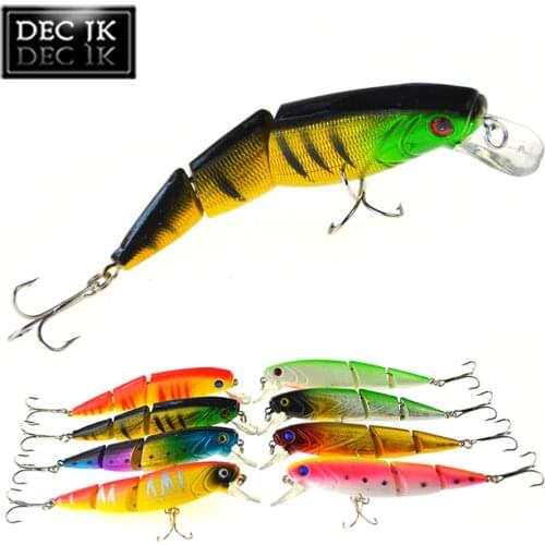 1pcs Jointed Minnow Artificial/Hard/Fake Bait For Fishing Lure/Winter Magalon Wobblers Segment 3D Eyes Fish Trolling With Hooks