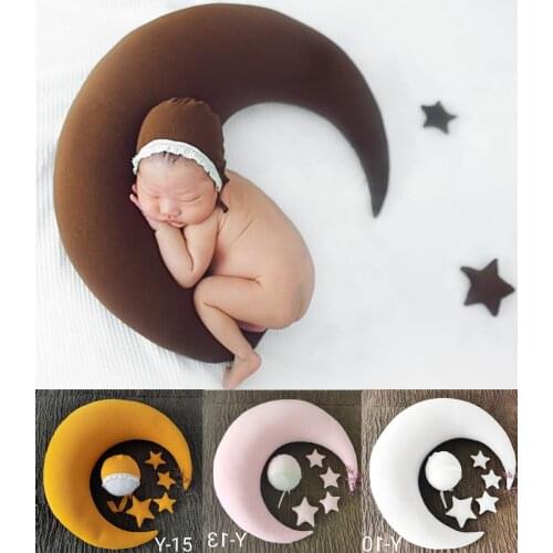 Newborn Photography Props Moon Star Pillow Baby Posing Pillow Hat Accesorios de fotografia Set Baby Body Poser for Studio Photo