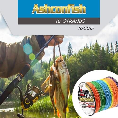 Saltwater fishing equipment hollowcore fishing line super longline 1000M pe braided wires for sea fishing 300 400 500LB cords