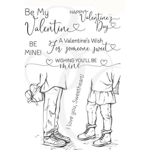 Happy Valentines Day Transparent Clear Silicone Stamp Seal DIY Scrapbooking photo Album Decorative A0798