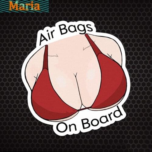 Sexy Funny Air Bags on Board Car Decals Stickers Window Body Bumper Trunk Scratch Motorcycle Moto Decal Graphics KK Vinyl PVC