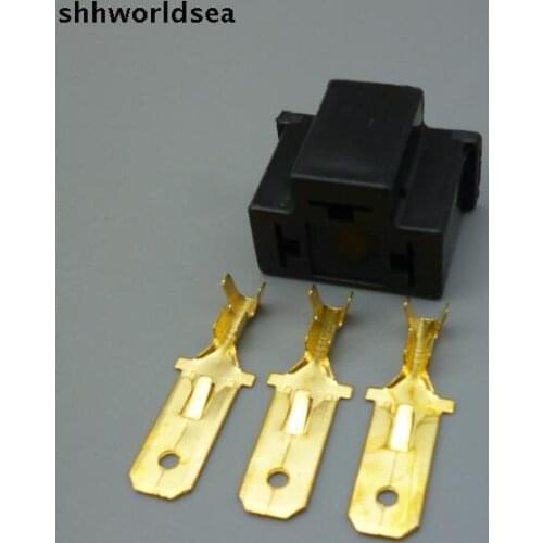 Shhworldsea 10Kit H4 9003 HB2 3Pin 7.8mm Car connector Auto Lamp Male Connector Plug HID Bulb Ballast Adaptor socket