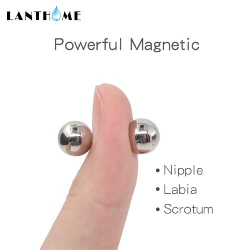 Strong Magnetic Orbs Nipple Clamps Metal Balls Clitoris Clips Female male Breast Stimulator Couples Adult BDSM Games Sex Toys