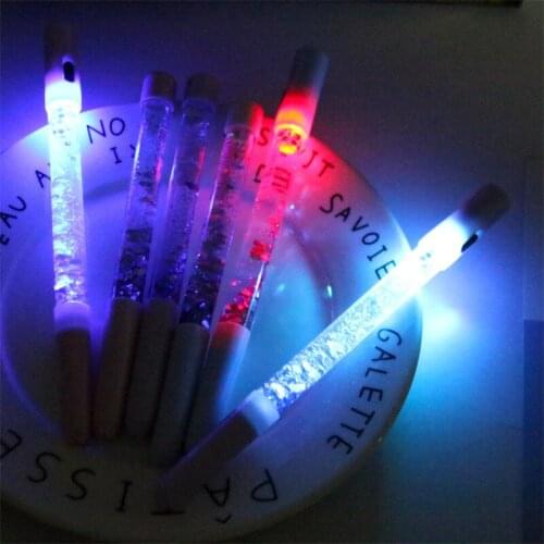 Luminous Fairy Gel Pen Luminous Liquid Colorful Quicksand Pen Black Water-based Pen Pen Cute Personality Gift Student Pen