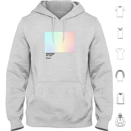 Queer Hoodie Long Sleeve Queer Pantone Bisexual Trans Trangender Transsexual Drag Drag Queen Tumblr Bi Sexualities