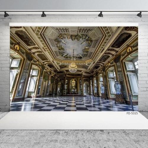 Vintage Hall Mural Photo Backdrop Computer Printed Fond Photography Background for Baby Children Portrait Indoor Photocall Props