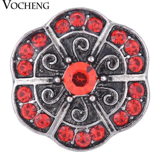 Vocheng Ginger Snap Button 18mm 3 Colors Vintage Crystal Charms Vn-1297