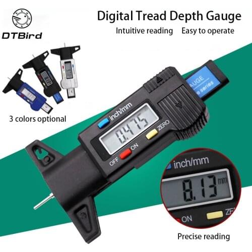 High-Precision Digital Tread Depth Gauge Auto Tire Pressure Wear Detection Car Safety Measurer Tools Electronic vernier caliper