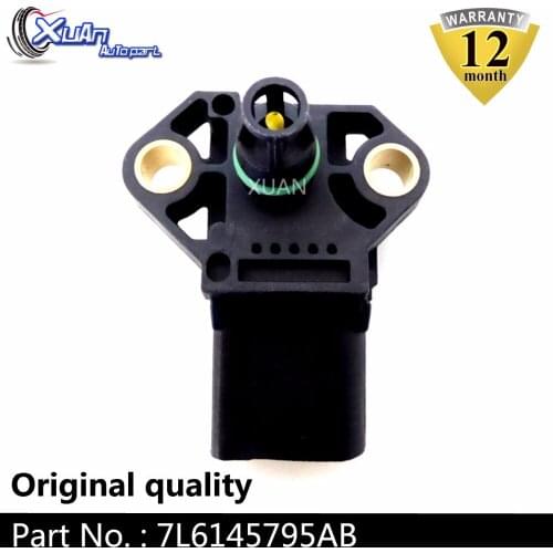 XUAN 7L6145795AB 3 Bar Intake Air Boost Pressure MAP Sensor Drucksensor For Volkswagen Beetle GOLF Passat TIGUAN 1.9 2.0 3.0 Tdi