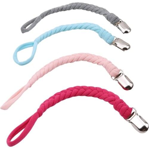 Pacifier Clips Chain Dummy Clip Pacifier Holder Braided Clip Nipple Holder Soother Chain For Infant Baby Feeding