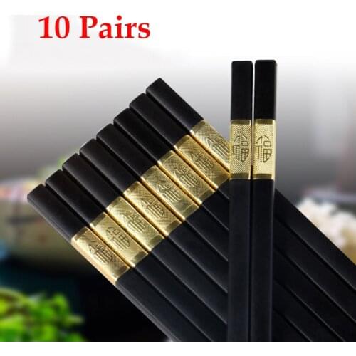 1/2/4 Pair Japanese chopsticks Black Sushi Fast Food Noodles chop sticks Korean Tableware Kitchen Bar Supplies Chinese Cutlery