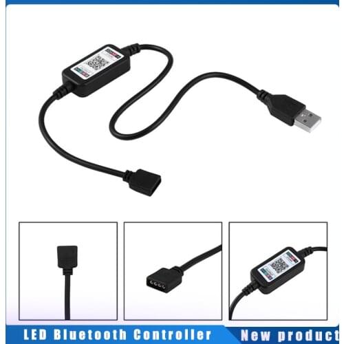 1pc/5pcs LED Bluetooth Controller Wireless Smart Phone RGB RGBW Strip Light Control 5V-24V USB Cable For Hotels/bars/KTC/home