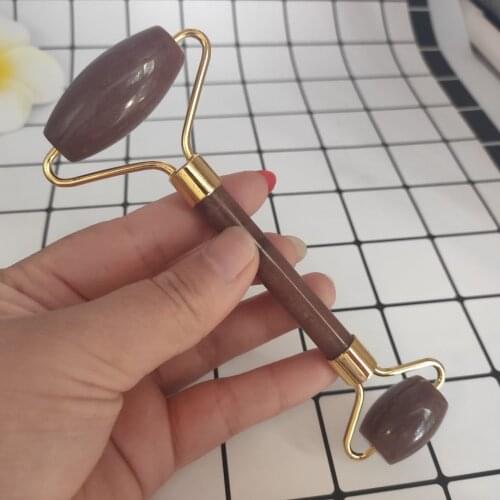 1pcs strawberry quartz Massager Slimming Face Neck lift Facial Massage Stone Beauty Health Care