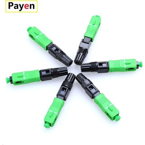100PCS SC APC Single-Mode Fiber Optic SC Quick Connector FTTH SC Connector Free Shipping