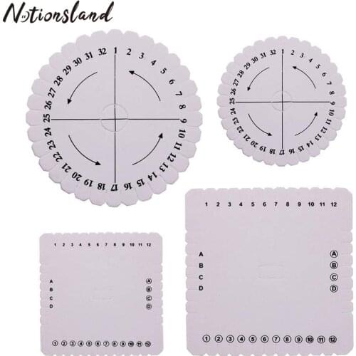 4Pcs/Set Kumihimo Beading Cord Disc Disk Thread DIY Braided Rope Bracelet Weaving Round Square Board Knitting Tool