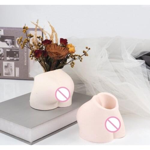 3D Butt Art Model Pen Holder Epoxy Resin Mold Desktop Vase Silicone Mold DIY Crafts Home Decorations Ornaments Casting Tools