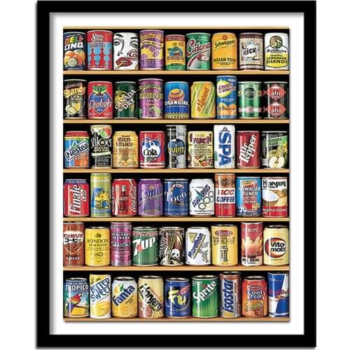 Nabi Full DIY 5D Diamond Painting Various Cola Cans Cross Stitch 100% Diamond Embroidery Patterns rhinestones Diamond Mosaic