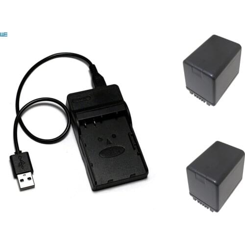 VW-VBT380 VBT380 VBT190 Battery+ USB Charger for Panasonic HC-V720,HC-VX1,HC-V730,HC-V750,HC-V757,HC-V760,HC-VXF1,HC-VX870