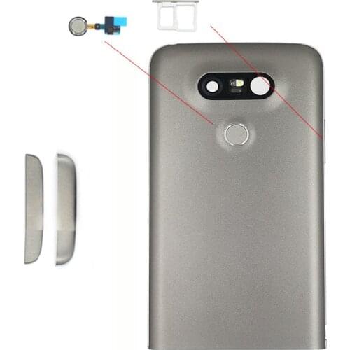 Back Metal Cover Housing For LG G5 F700 H850 H860N LS992 H830 Rear Battery Door Lid Shell + Sensor Flex + SIM Card Slot