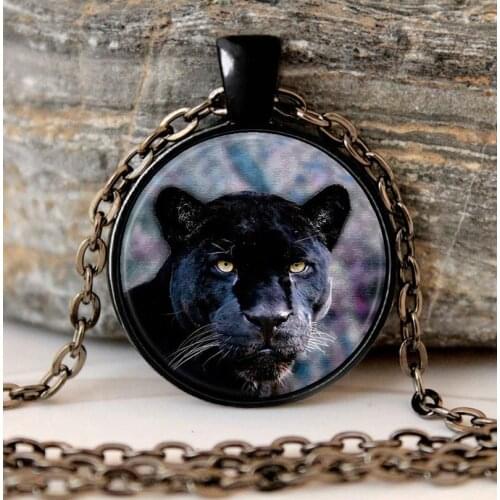 Black Panther Necklace Cat pendant Animal Nature Picture Gothic Glasses Pendant Necklaces Gift The the Jungle Book