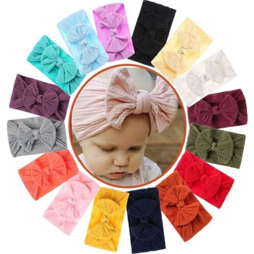 Baby Hair Band For Girls Bow Elastic Headbands Twisted Cable Design Turban Kids Headware Baby Hair Accessories
